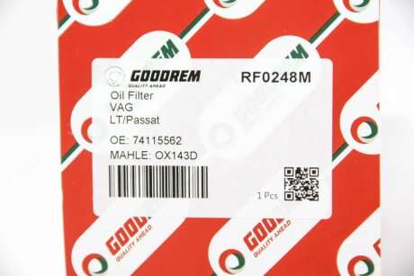 Масляний фільтр goodrem RF0248M