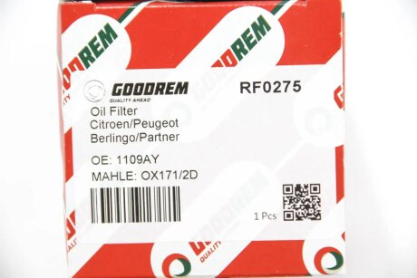 Масляный фильтр goodrem RF0275