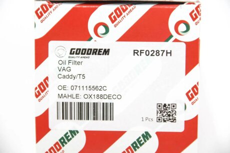 Масляный фильтр goodrem RF0287H