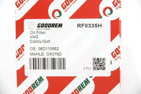 Масляный фильтр goodrem RF0335H