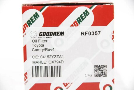 Масляний фільтр goodrem RF0357