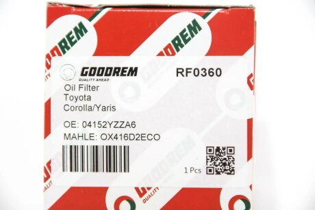 Масляный фильтр goodrem RF0360