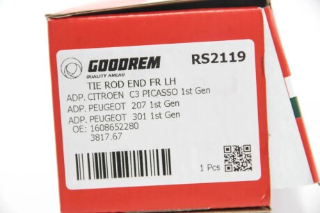 Накінечник кермової тяги goodrem RS2119
