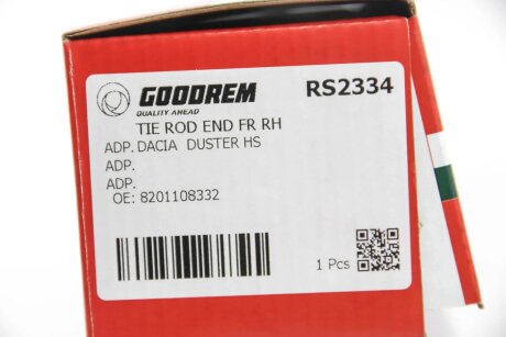 Накінечник кермової тяги goodrem RS2334