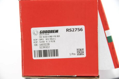 Накінечник кермової тяги goodrem RS2756