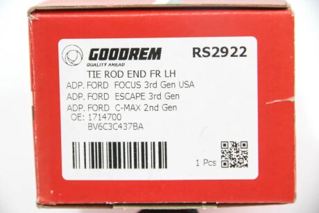 Накінечник кермової тяги goodrem RS2922