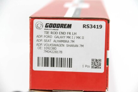 Накінечник кермової тяги goodrem RS3419