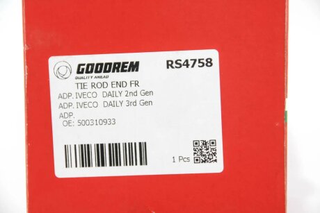 Накінечник кермової тяги goodrem RS4758