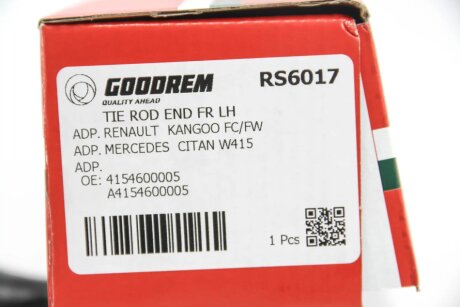 Накінечник кермової тяги goodrem RS6017