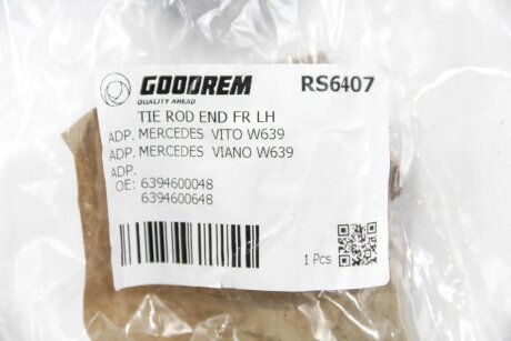 Накінечник кермової тяги goodrem RS6407