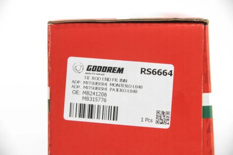 Накінечник кермової тяги goodrem RS6664