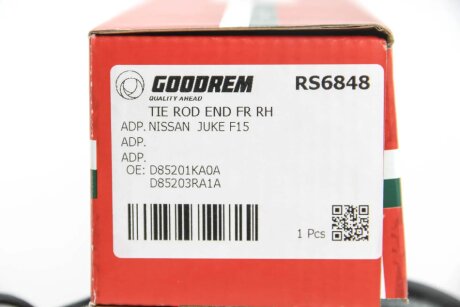 Накінечник кермової тяги goodrem RS6848