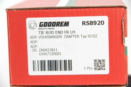 Наконечник рулевой тяги goodrem RS8920