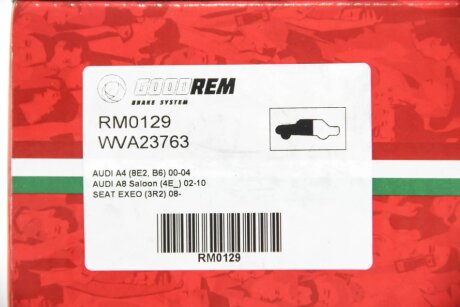 Передние тормозные колодки goodrem RM0129