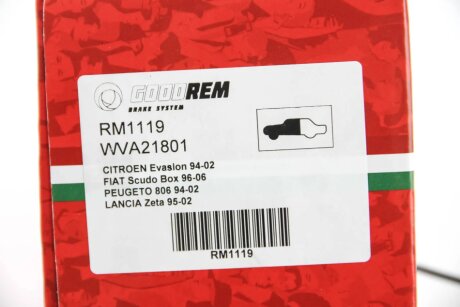 Передние тормозные колодки goodrem RM1119