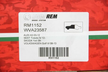Передние тормозные колодки goodrem RM1152