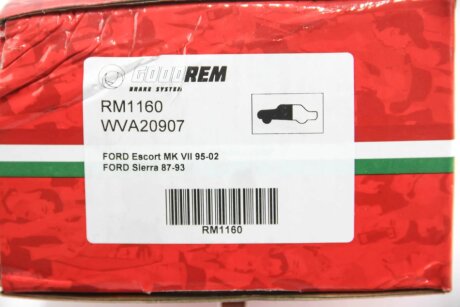 Передние тормозные колодки goodrem RM1160
