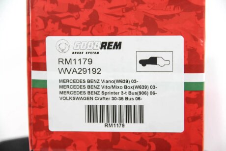 Передние тормозные колодки goodrem RM1179