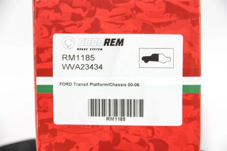 Передні тормозні (гальмівні) колодки goodrem RM1185