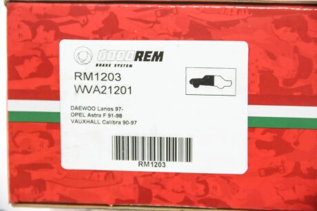 Передние тормозные колодки goodrem RM1203