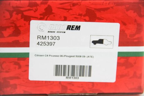 Передние тормозные колодки goodrem RM1303