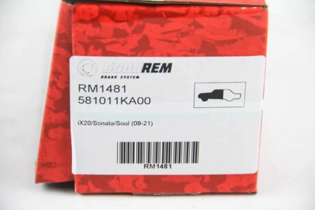 Передние тормозные колодки goodrem RM1481