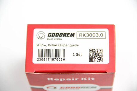 Ремкомплект направляющих тормозного суппорта goodrem RK30030
