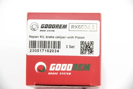 Ремкомплект заднього гальмівного супорта goodrem RK60341