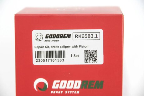 Ремкомплект заднього гальмівного супорта goodrem RK65831