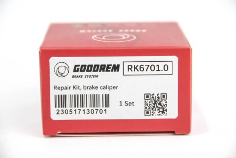 Ремкомплект заднього гальмівного супорта goodrem RK67010