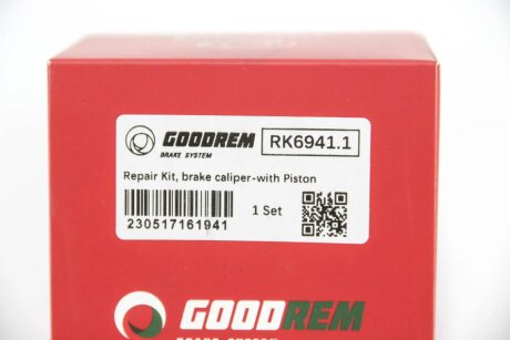 Ремкомплект заднего тормозного суппорта goodrem RK69411