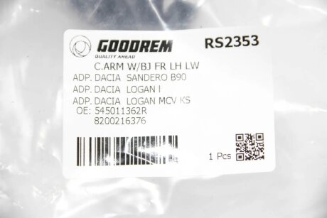 Важіль передньої підвіски goodrem RS2353