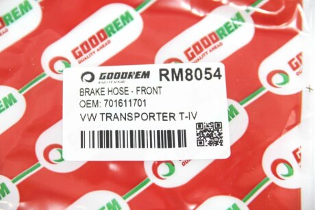 Шланг тормозной передний goodrem RM8054