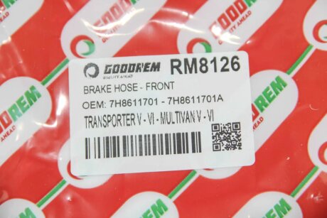 Шланг тормозной передний goodrem RM8126