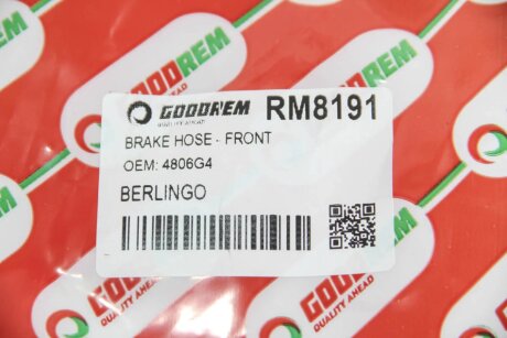 Шланг тормозной передний goodrem RM8191
