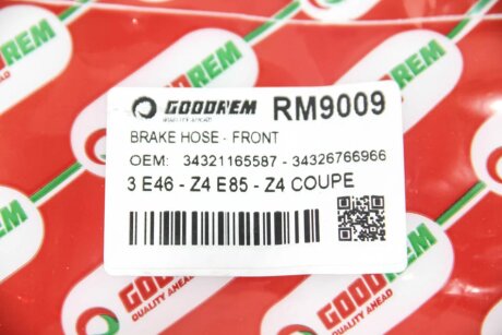 Шланг тормозной передний goodrem RM9009