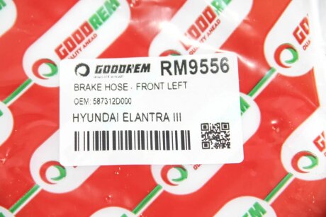 Шланг тормозной передний goodrem RM9556