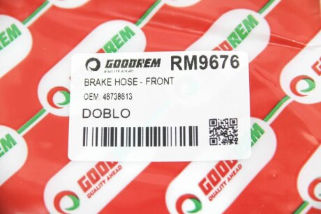 Шланг тормозной передний goodrem RM9676