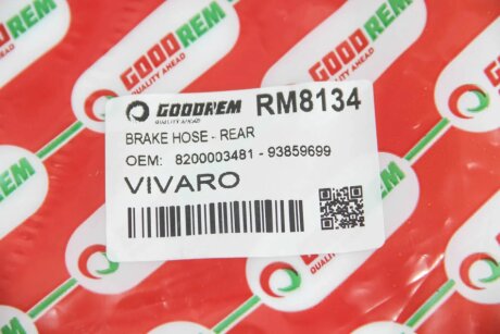 Шланг тормозной задний goodrem RM8134
