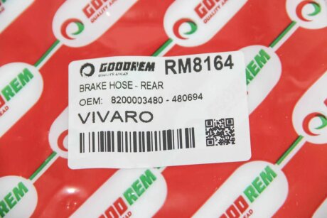 Шланг тормозной задний goodrem RM8164