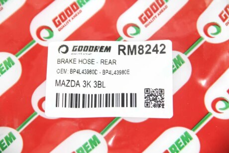 Шланг тормозной задний goodrem RM8242