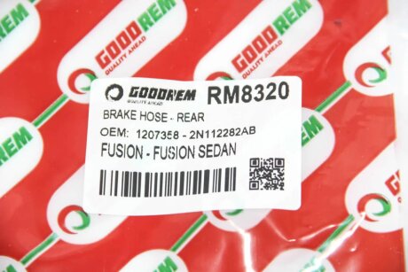 Шланг тормозной задний goodrem RM8320