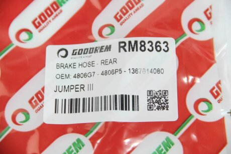 Шланг гальмівний задній goodrem RM8363