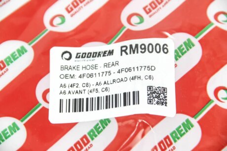 Шланг тормозной задний goodrem RM9006