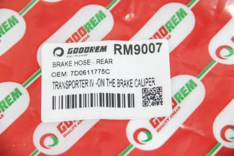 Шланг тормозной задний goodrem RM9007