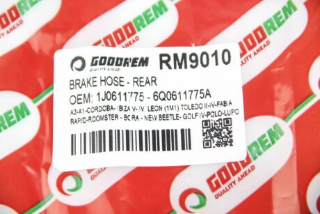 Шланг тормозной задний goodrem RM9010