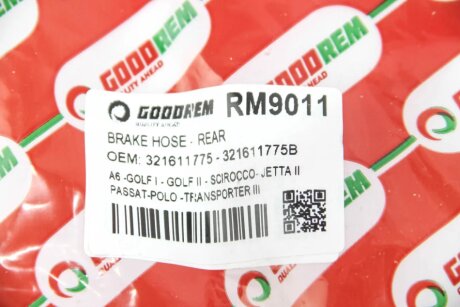 Шланг тормозной задний goodrem RM9011