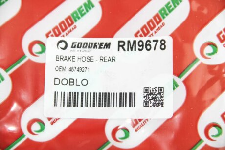 Шланг тормозной задний goodrem RM9678