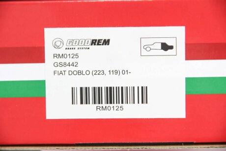 Тормозные колодки goodrem RM0125