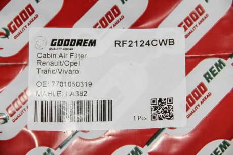 Угольный фильтр салона goodrem RF2124CWB